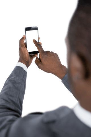 Businessman Hands in Suit Using Transparent Mobile Phone - Download Free Stock Videos Pikwizard.com