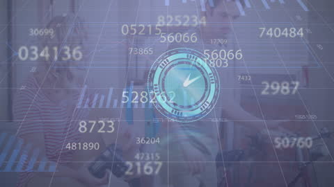 Couple in Discussion Amidst Data Visualizations and Analytics