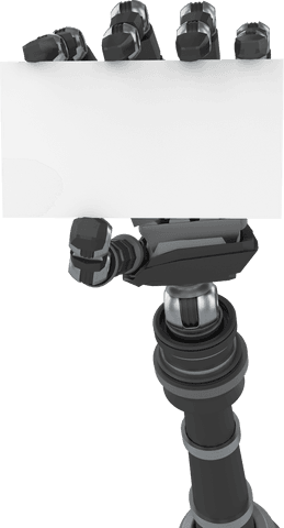 transparent robotic arm holding blank card for tech innovations - Download Free Stock Videos Pikwizard.com