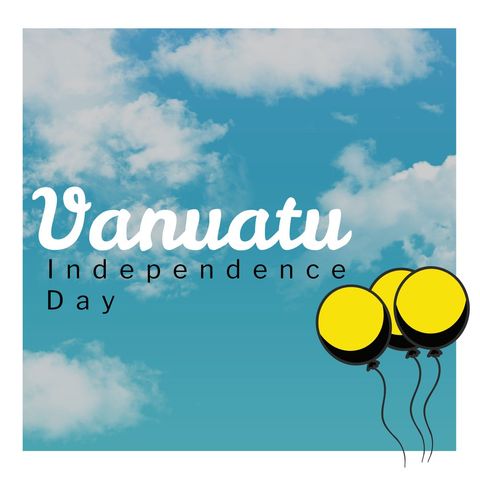 Celebrating Vanuatu Independence Day with Sky and Balloons