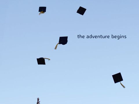 graduation caps in sky celebrating new beginnings - Download Free Stock Templates Pikwizard.com