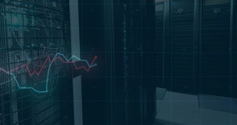 Digital Interface in Server Room with Financial Analytics - Download Free Stock Images Pikwizard.com
