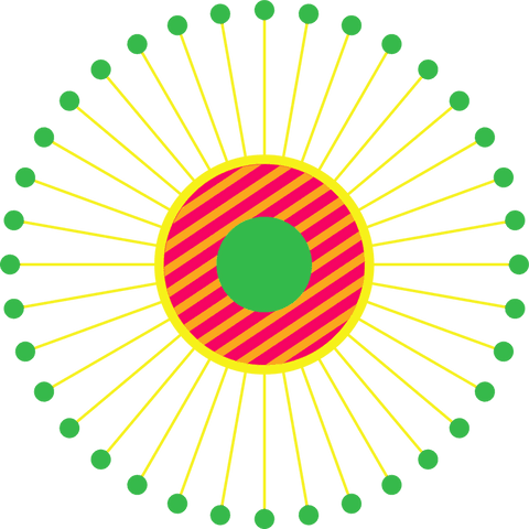 colorful geometric sunburst with striped element on transparent background - Download Free Stock Videos Pikwizard.com