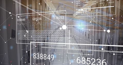 Digital Interface of Data Processing on Server Background - Download Free Stock Images Pikwizard.com