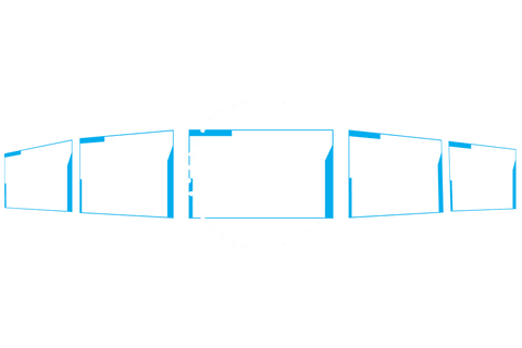 Transparent digital blue screen row pattern illustration vector