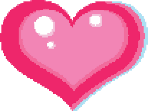 glowing pixelated heart icon with transparent background - Download Free Stock Videos Pikwizard.com
