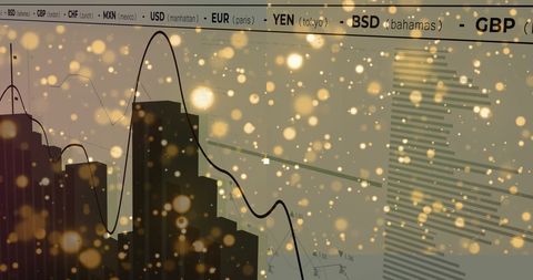Data Analysis with Global Financial Indicators Overlay - Download Free Stock Images Pikwizard.com