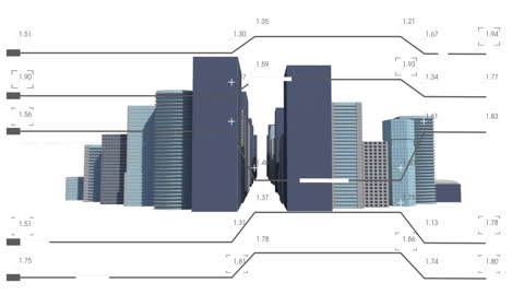 Data Streams Flowing Through Futuristic Digital Cityscape