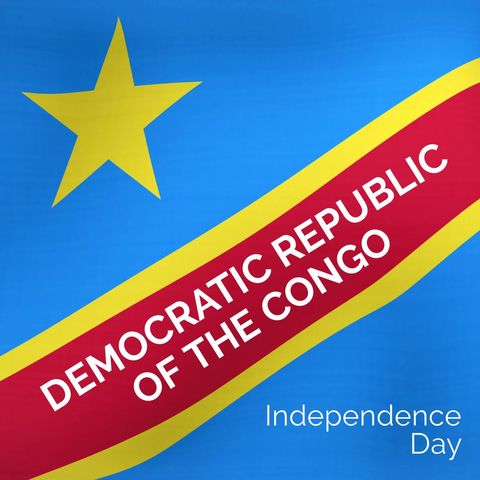 Democratic Republic of the Congo Independence Day Celebration Banner - Download Free Stock Templates Pikwizard.com