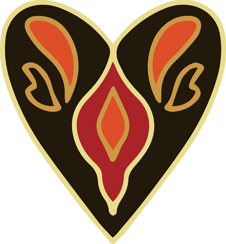 Heart-Shaped Tribal Emblem with Symmetry on Transparent Background - Download Free Stock Videos Pikwizard.com