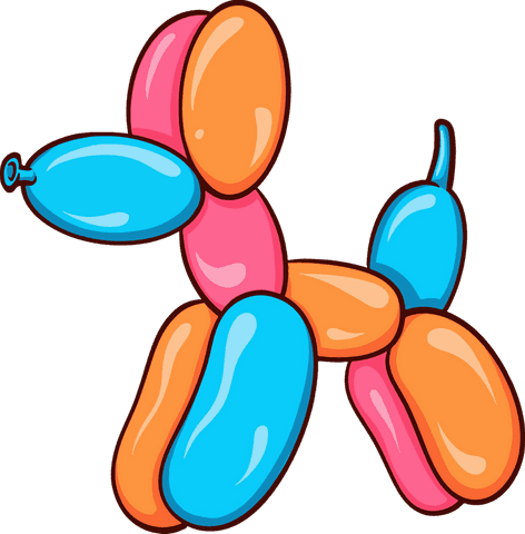 colorful balloon dog with transparent background illustrates whimsy - Download Free Stock Videos Pikwizard.com