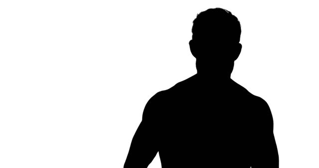 Silhouette of Male Bodybuilder Highlighting Muscles - Download Free Stock Images Pikwizard.com