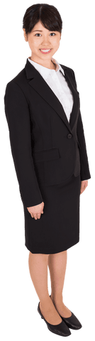 Transparent Image of Smiling Asian Businesswoman Isolated