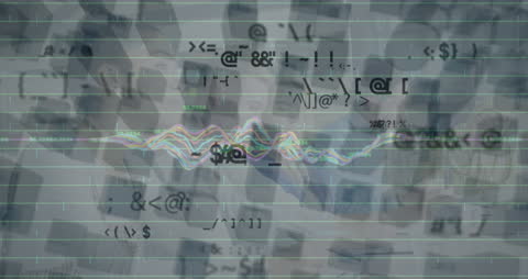 Data Processing Animation Over Cityscape with Digital Interface Concepts