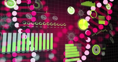 futuristic data visualization with dna helix - Download Free Stock Images Pikwizard.com