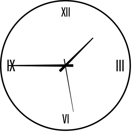 simple classic analog clock with roman numerals on transparent background - Download Free Stock Videos Pikwizard.com