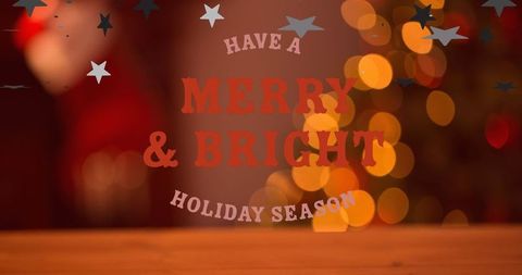 Warm Holiday Greeting with Festive Lights and Cozy Ambiance