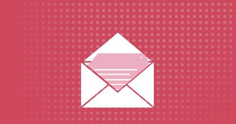 Stylized Envelope Email Icon in Abstract Red Design - Download Free Stock Images Pikwizard.com