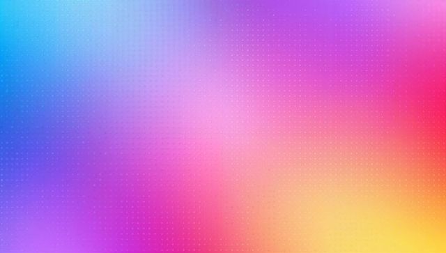 Shimmering multicolor gradient backdrop with soft blur and white dot halftone grid