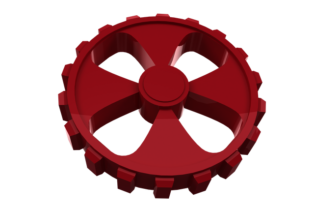 Close-up Red Cogwheel with Transparent Background for Industrial Projects - Download Free Stock Videos Pikwizard.com