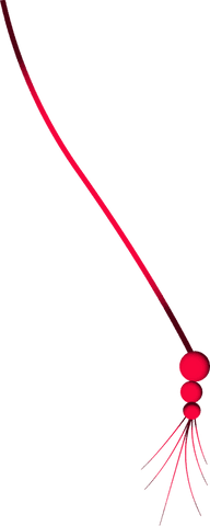 Red tassel vector craftsmanship on transparent background