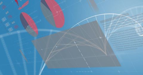Abstract Data Analysis with DNA Strand Overlay - Download Free Stock Images Pikwizard.com