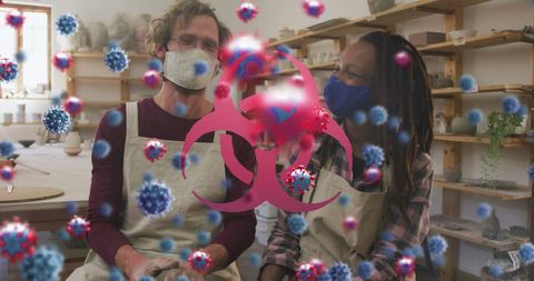 Diverse pottery artists working amid covid-19 pandemic