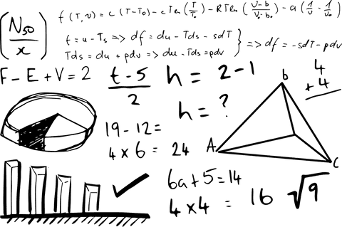 transparent triangle with graph and equations illustration - Download Free Stock Videos Pikwizard.com