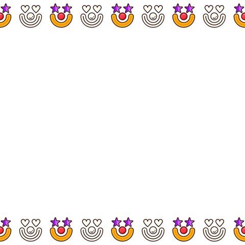 Playful Smile and Clown Face Border on Transparent Background - Download Free Stock Videos Pikwizard.com