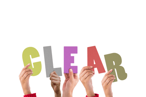 Transparent Word Clear with Diverse Hands Raised Concept - Download Free Stock Videos Pikwizard.com