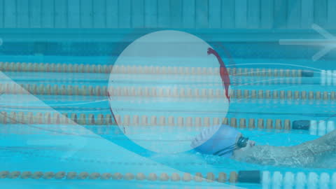 Digital Interface Fintech Communication Over Swimming Scene