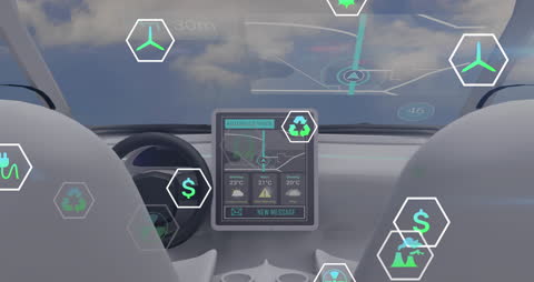 Futuristic Autopilot Interface with Eco-Friendly Technology