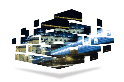 transparent abstract light streak collage over city bridge - Download Free Stock Videos Pikwizard.com