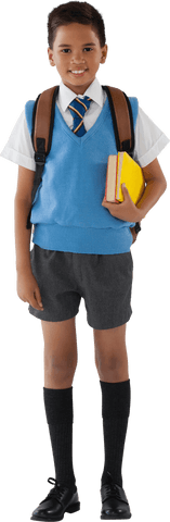 transparent young schoolboy ready for a day of learning - Download Free Stock Videos Pikwizard.com