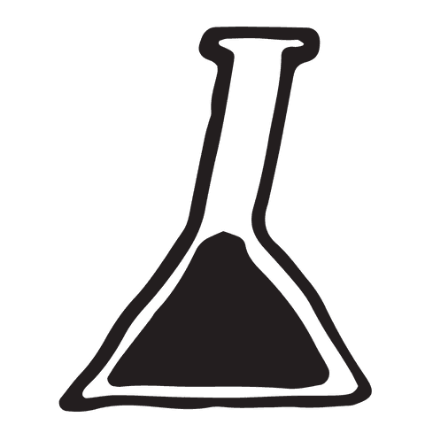 black hand-drawn test tube illustration on transparent background - Download Free Stock Videos Pikwizard.com
