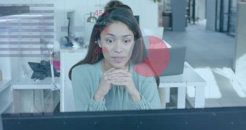 Focused Businesswoman Analyzing Financial Data at Desk - Download Free Stock Images Pikwizard.com