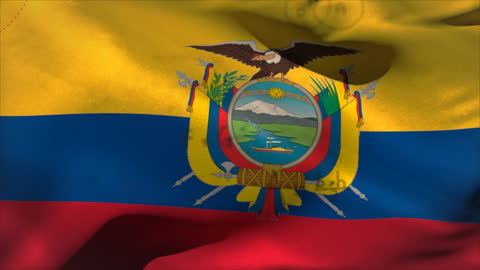 Intricate Animation of Data Processing on Colombian Flag