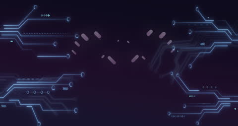 Futuristic Digital Interface Background with Moving Shapes