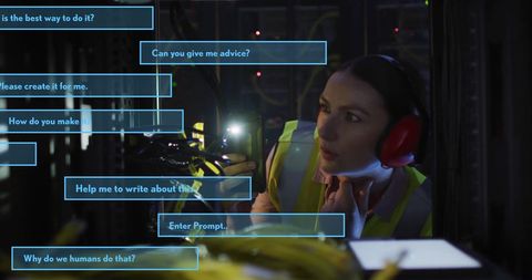 Woman Engineer Managing Industrial Machinery Amidst Automation Queries - Download Free Stock Images Pikwizard.com