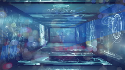 Abstract Digital Pathways Representing Data Flow in Futuristic City