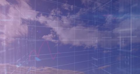 Digital Financial Data Over Cloudy Sky - Download Free Stock Images Pikwizard.com