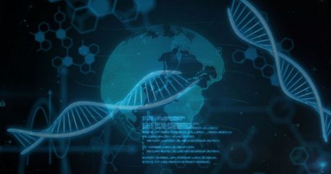 Global Scientific Data Processing with DNA Strands - Download Free Stock Images Pikwizard.com