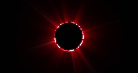 Glowing Red Circle Resembling Eclipse on Black Background - Download Free Stock Images Pikwizard.com
