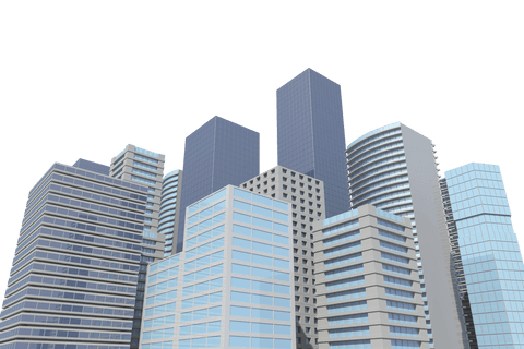 transparent urban skyline with modern skyscrapers - Download Free Stock Videos Pikwizard.com