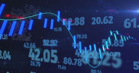 Dynamic Financial Data Display with Stock Market Trends - Download Free Stock Images Pikwizard.com