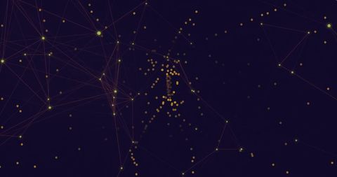 Glowing Dot Network on Dark Interface - Download Free Stock Images Pikwizard.com