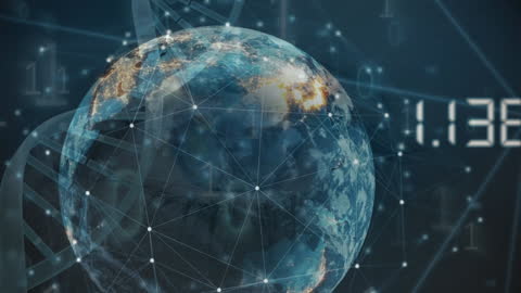 Global Network Digital Data Communication Concept