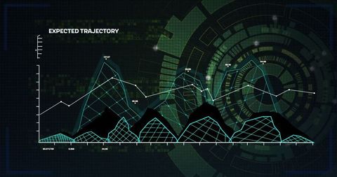 Futuristic Digital Trajectory Graph with Sci-Fi Interface - Download Free Stock Images Pikwizard.com