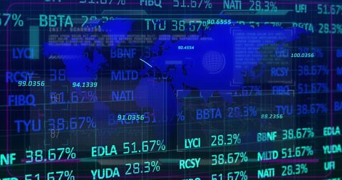 Global Data Processing and Digital Interface Over World Map - Download Free Stock Images Pikwizard.com