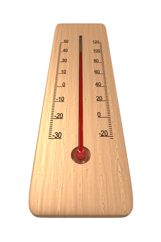 Transparent Wooden Thermometer Measuring Temperature in Celsius and Fahrenheit - Download Free Stock Videos Pikwizard.com